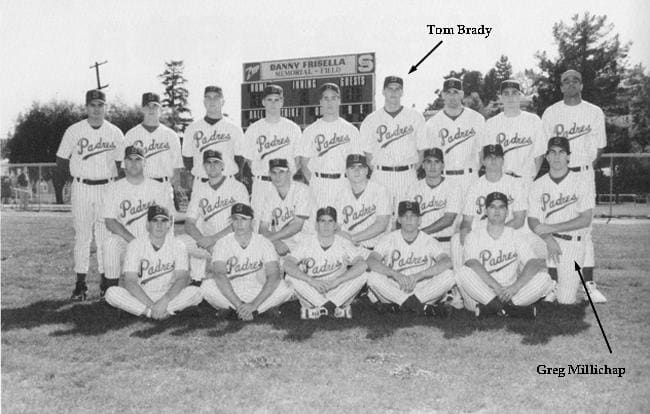 The 1995 varsity baseball team at Serra High in San Mateo, Calif.